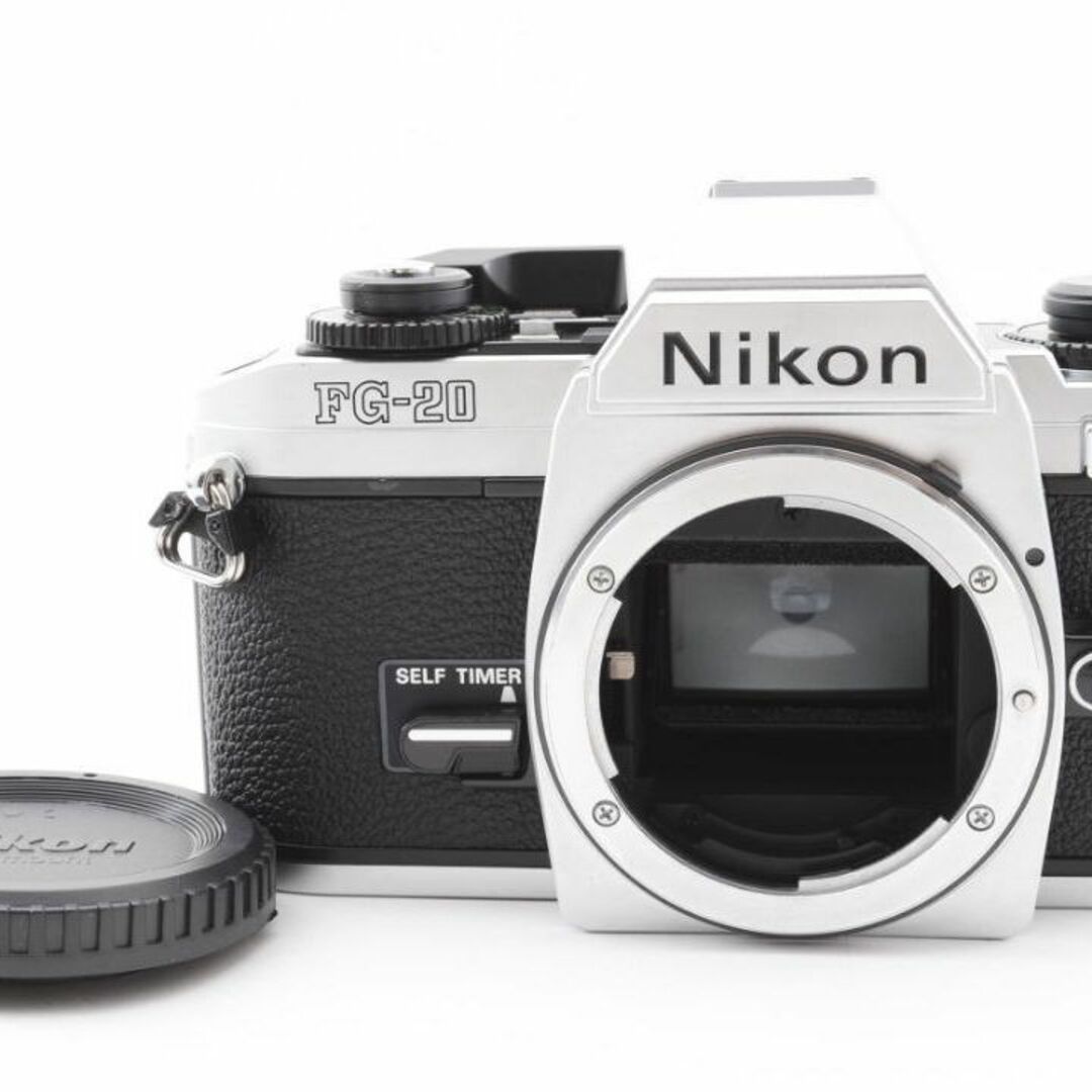 Nikon(ニコン)の超美品 ニコン FG-20 シルバー フィルムカメラ　モルト新品交換済　Y991 スマホ/家電/カメラのカメラ(フィルムカメラ)の商品写真