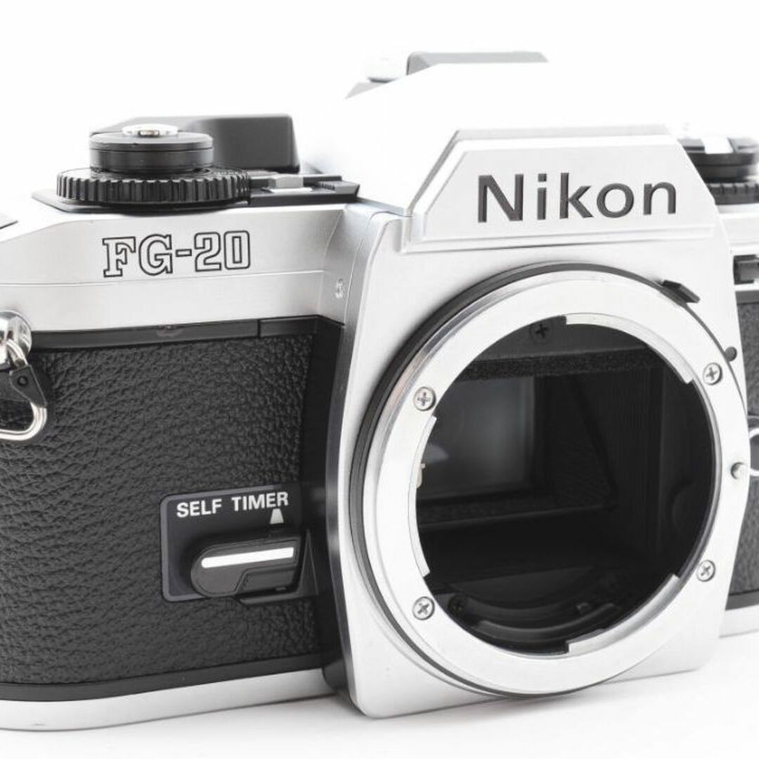 Nikon(ニコン)の超美品 ニコン FG-20 シルバー フィルムカメラ　モルト新品交換済　Y991 スマホ/家電/カメラのカメラ(フィルムカメラ)の商品写真