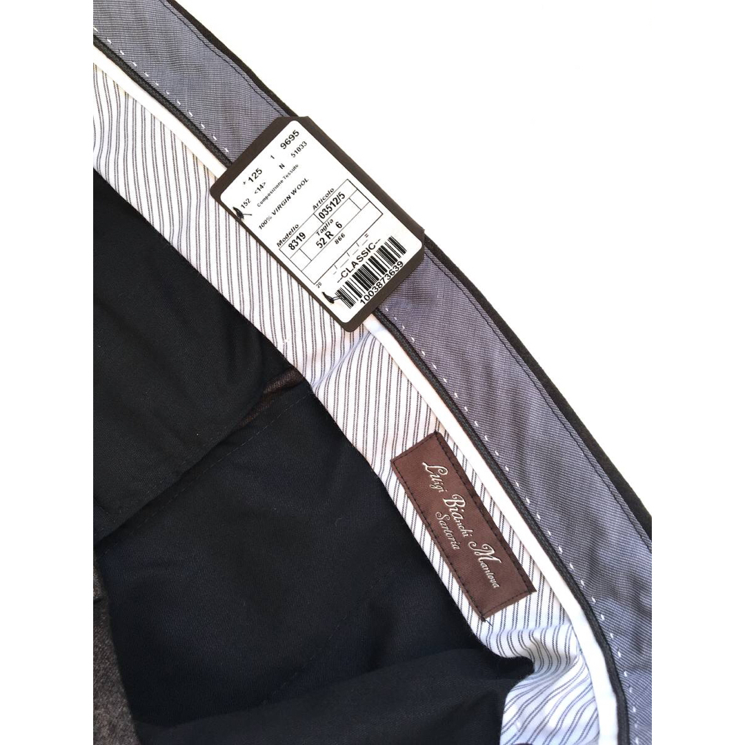 新品 秋冬 ルイジビアンキ マントヴァ 52 L ウール スラックス 1 新品 秋冬 ルイジビアンキ マントヴァ 52 L ウール スラックス 1
