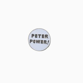 PETER POWER!  ピンズ vintage バッチ pins メッセージ(バッジ/ピンバッジ)