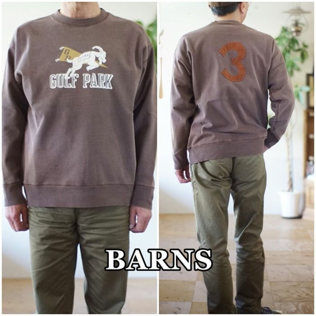 Barns OUTFITTERS(バーンズアウトフィッターズ)のBARNS　 バーンズ　クルーネックスウェット　トレーナー　BR23428L メンズのトップス(スウェット)の商品写真