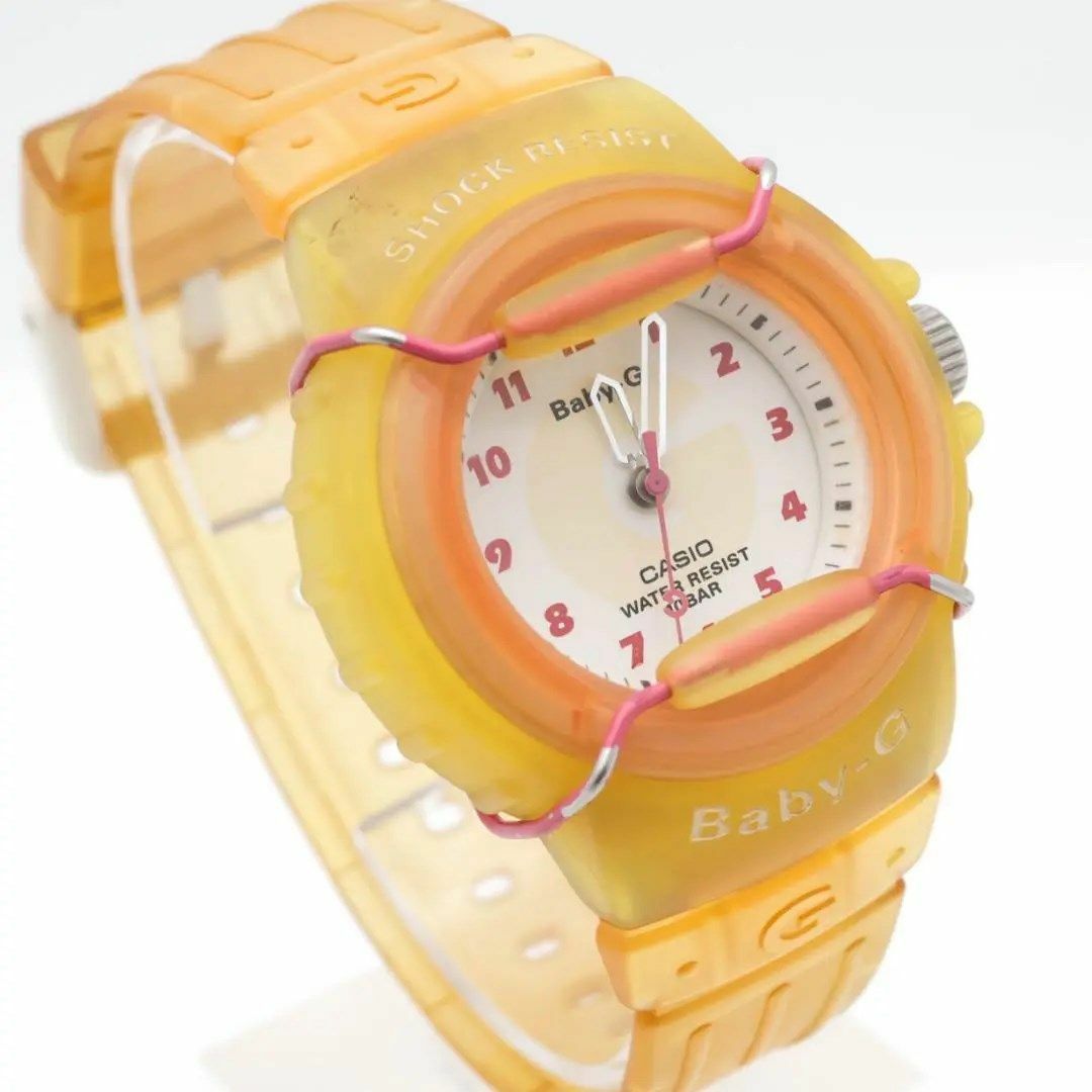 Baby-G(ベビージー)の《美品》 Baby-G 腕時計 イエロー オレンジ クォーツ レディース b レディースのファッション小物(腕時計)の商品写真