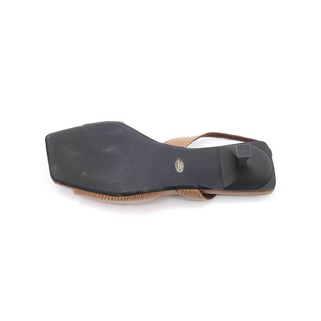 Ameri VINTAGE(アメリヴィンテージ)のAmeri VINTAGE アメリ ヴィンテージ ASYMMETRY THONG SANDAL アシンメトリースクエアトゥサンダル 01011250920 ブラウン M レディースの靴/シューズ(サンダル)の商品写真