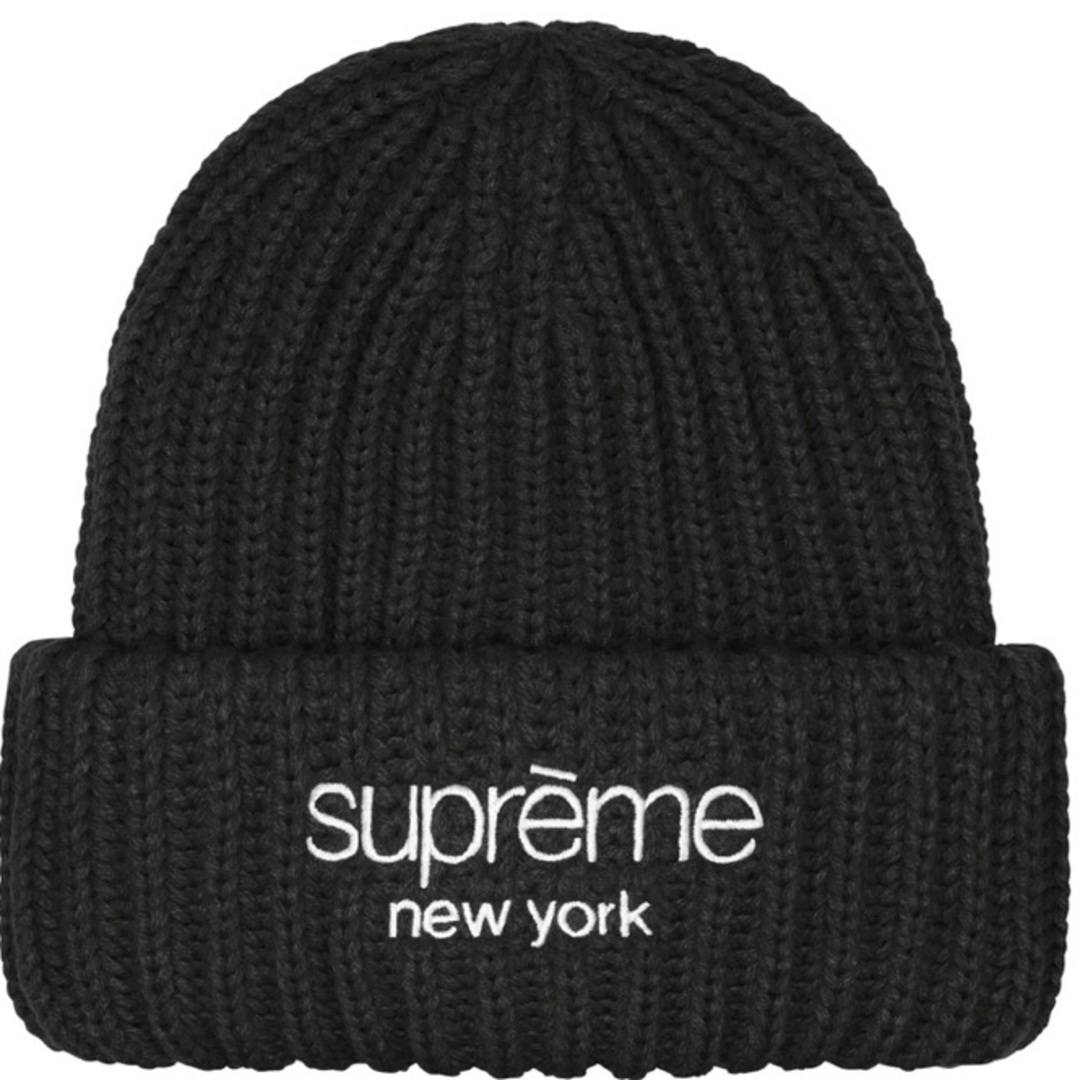 upremeClassic Logo Chunky Ribbed Beanie帽子