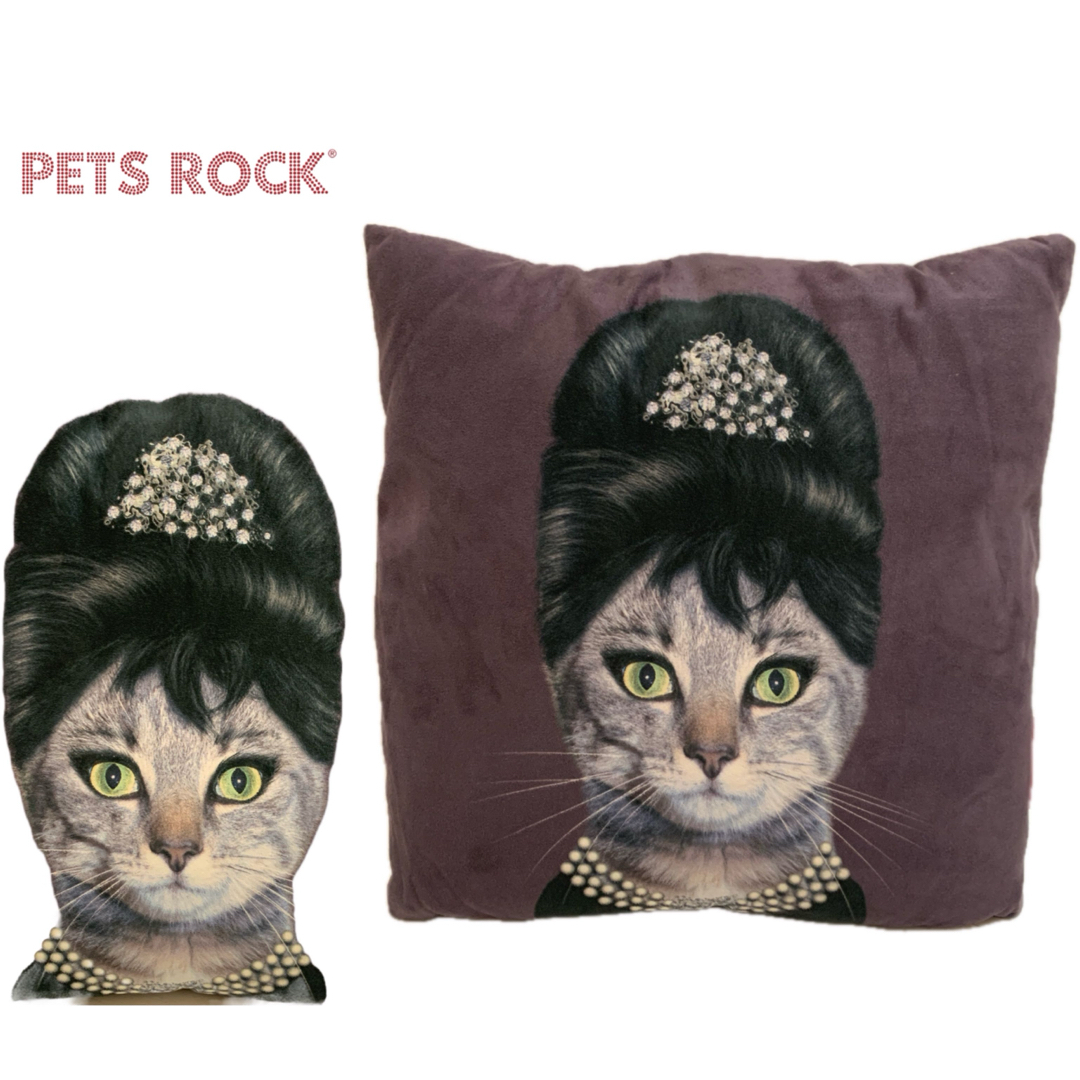 PETS ROCK ペッツロック UK製 オードリーヘップバーン 猫 クッションクッション