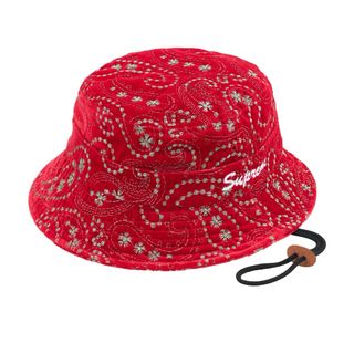 シュプリーム(Supreme)のSupreme Velvet Paisley Boonie "Red"M/L(ハット)