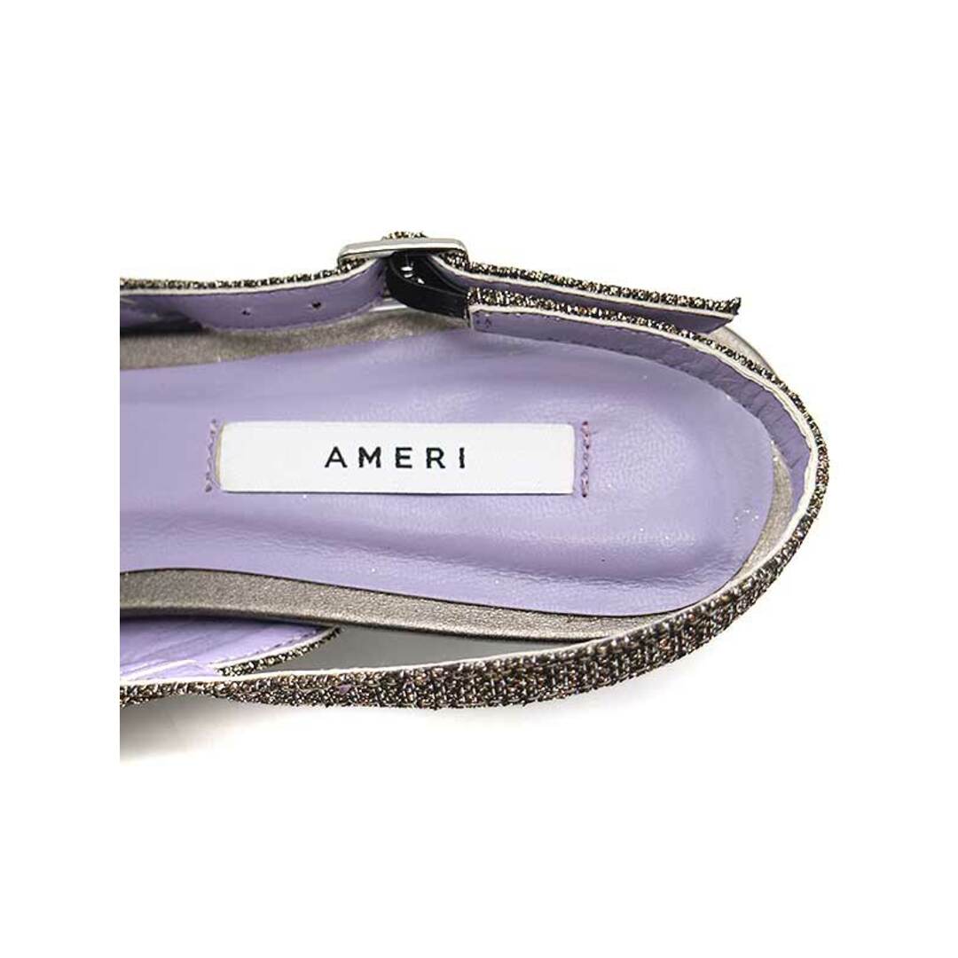 Ameri VINTAGE(アメリヴィンテージ)のAmeri VINTAGE アメリ ヴィンテージ HERITAGE BALLERINA PUMPS スクエアトゥバレリーナパンプス シルバー M 0191020370 レディースの靴/シューズ(バレエシューズ)の商品写真