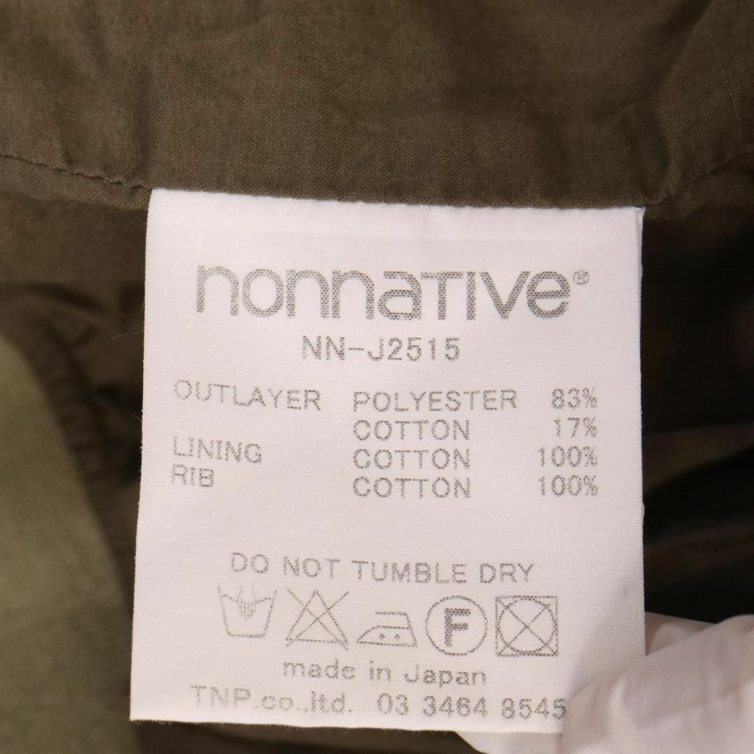 nonnative(ノンネイティブ)のnonnative ノンネイティブ シンプル カーキ ブルゾン メンズのジャケット/アウター(ブルゾン)の商品写真