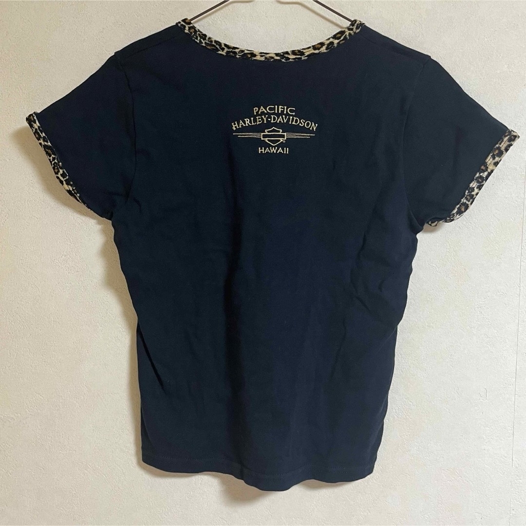 Harley Davidson(ハーレーダビッドソン)のHarley-Davidson ハーレーダビッドソン Tシャツ ヒョウ柄 ハワイ レディースのトップス(Tシャツ(半袖/袖なし))の商品写真