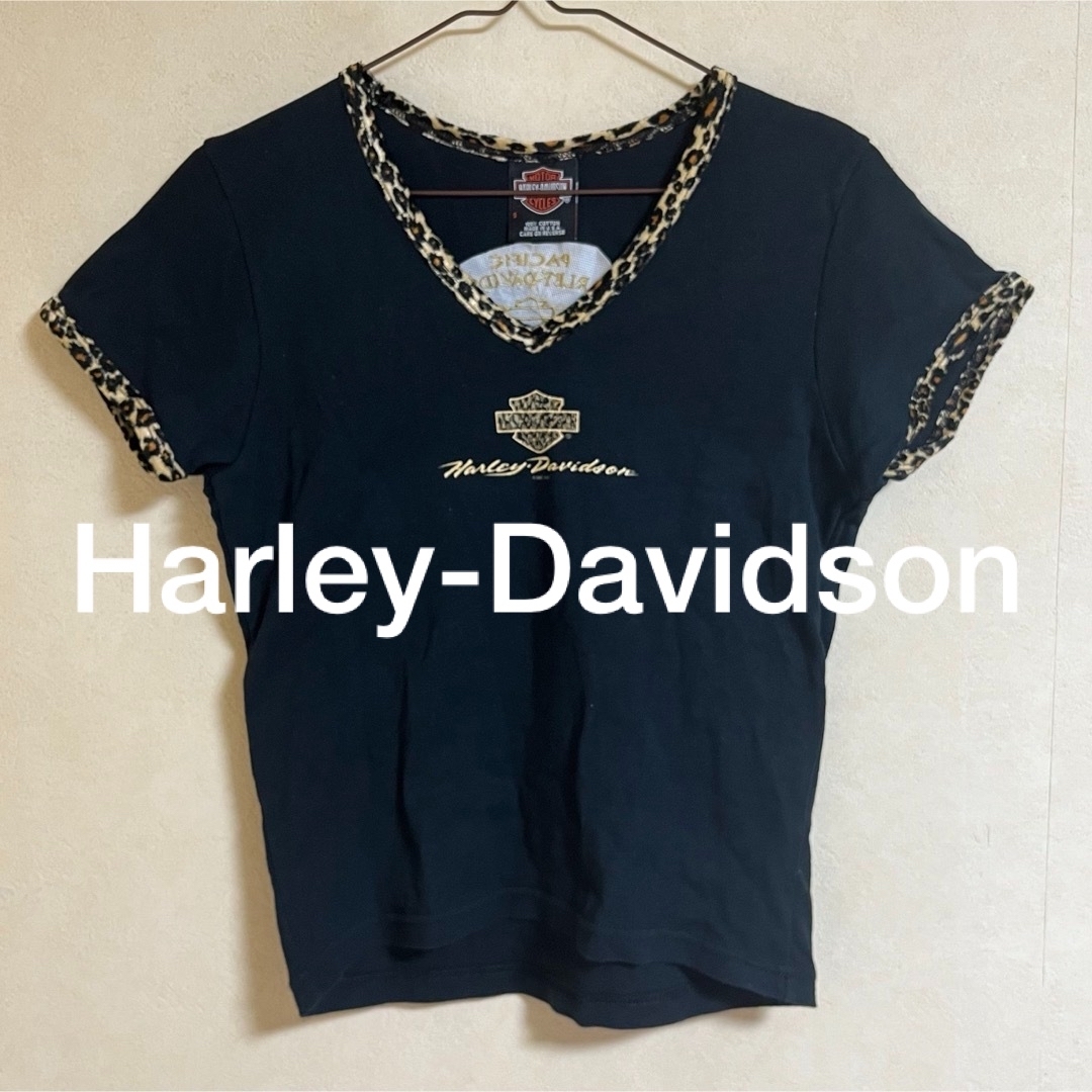 Harley Davidson(ハーレーダビッドソン)のHarley-Davidson ハーレーダビッドソン Tシャツ ヒョウ柄 ハワイ レディースのトップス(Tシャツ(半袖/袖なし))の商品写真