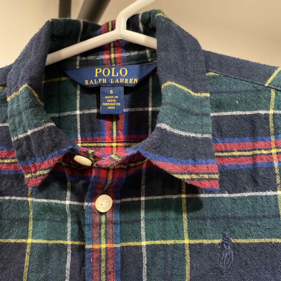 POLO RALPH LAUREN(ポロラルフローレン)のused美品　ラルフローレン　6歳　120 130 女の子フリル キッズ/ベビー/マタニティのキッズ服女の子用(90cm~)(ブラウス)の商品写真