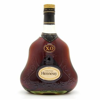 ヘネシー(ヘネシー)の古酒 ブランデー コニャック Hennessy ヘネシー X.O グリーンボトル 金キャップ 箱付 750ml 40% 家のみ たく飲み ロック アルコール 中古 洋酒(ブランデー)