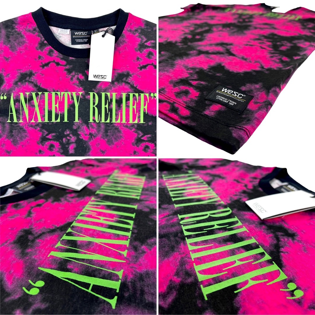 WeSC(ウィーエスシー)の新品 WeSC 90年代ニルヴァーナ風 ケミカル染め バンド ツアー Tシャツ メンズのトップス(Tシャツ/カットソー(半袖/袖なし))の商品写真