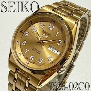 セイコー(SEIKO)の美品！セイコー7S26-02C0腕時計メンズ自動巻き/箱付き/裏スケルトン(腕時計(アナログ))