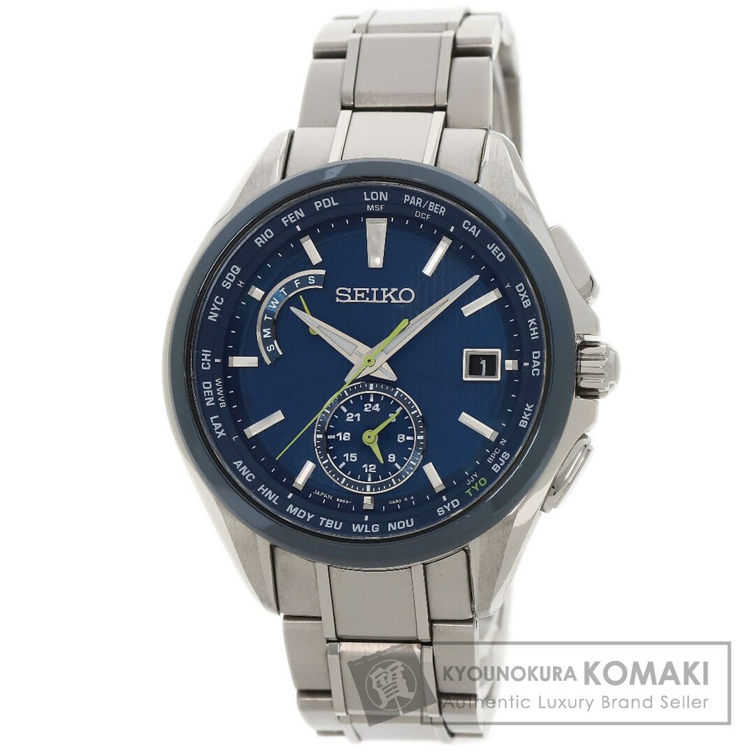 3ヶ月SEIKO SAGA299 8B63-0AV0 ブライツ ワールドタイム 腕時計 チタニウム チタニウム メンズ