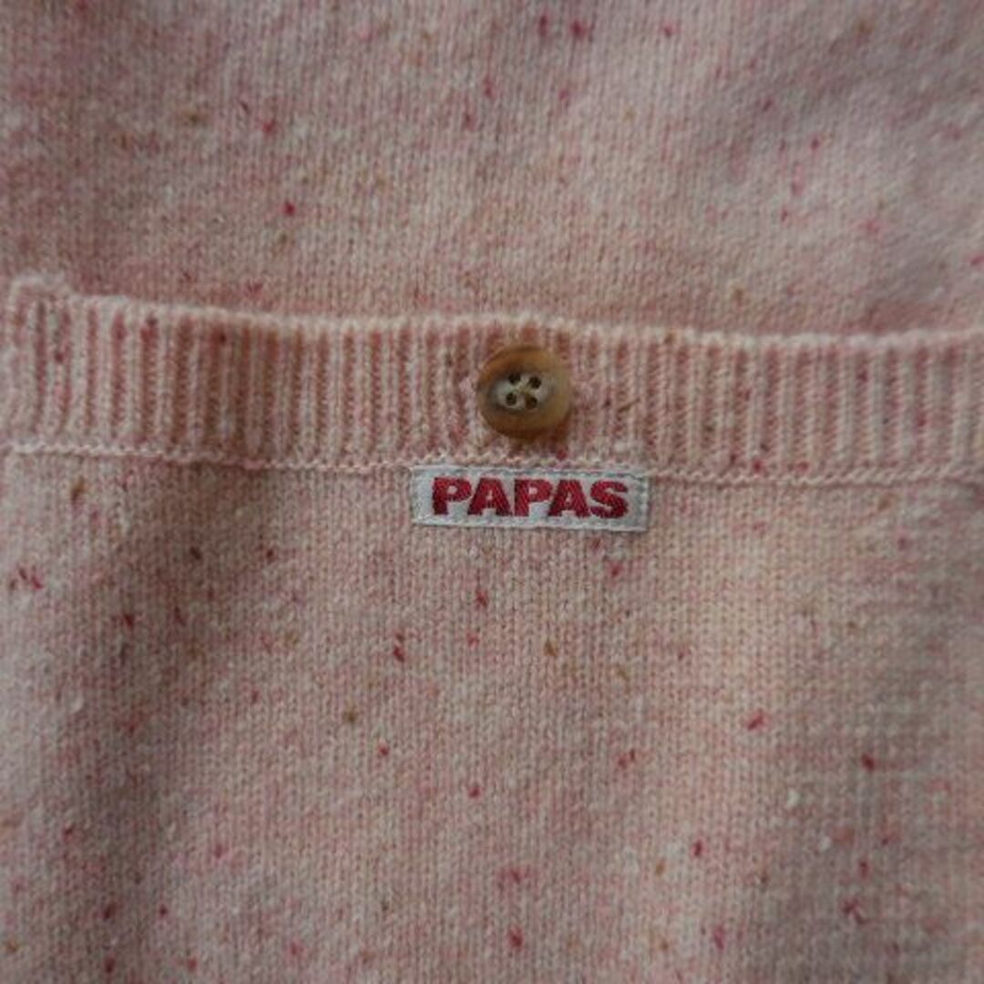 Mamas & Papas(ママスアンドパパス)の美品 Papas パパス ウール ベスト 毛100％ ピンク 桃 48M~L メンズのトップス(ベスト)の商品写真