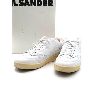 ジルサンダー(Jil Sander)のJIL SANDER ジルサンダー 23SS ロートップレザースニーカー ホワイト 43 J32WS0016(スニーカー)