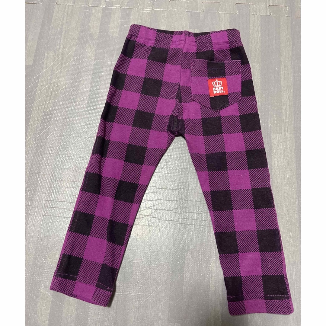 BABYDOLL(ベビードール)のbaby doll紫チェック柄 キッズ/ベビー/マタニティのベビー服(~85cm)(パンツ)の商品写真