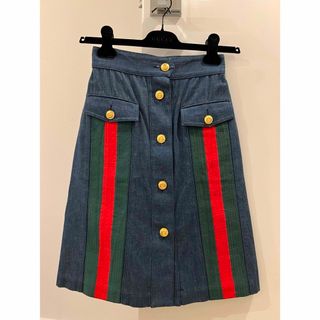 グッチ(Gucci)のGUCCI デニムスカート(ひざ丈スカート)