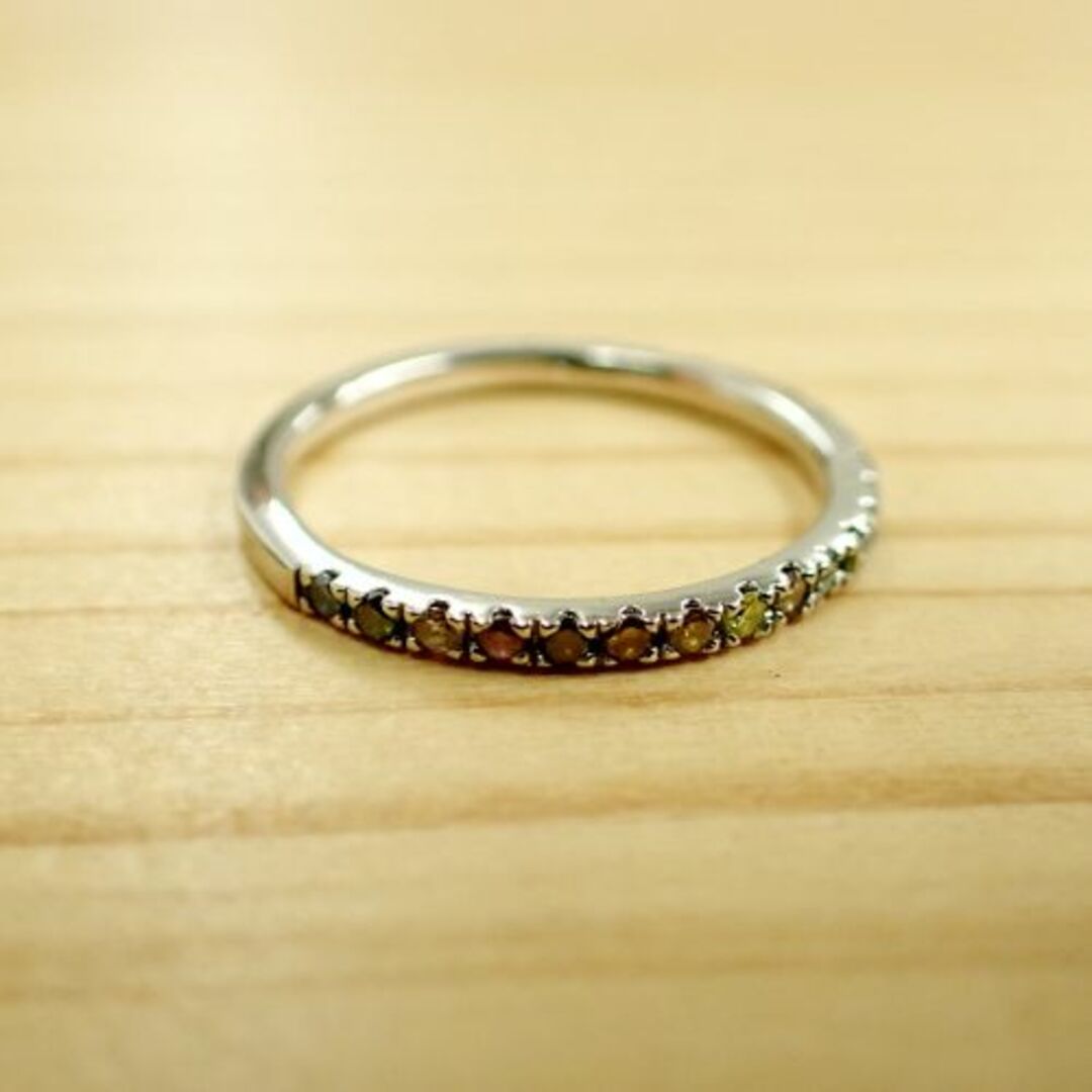 Pt900　マルチカラーストーン0.30ct　リング レディースのアクセサリー(リング(指輪))の商品写真