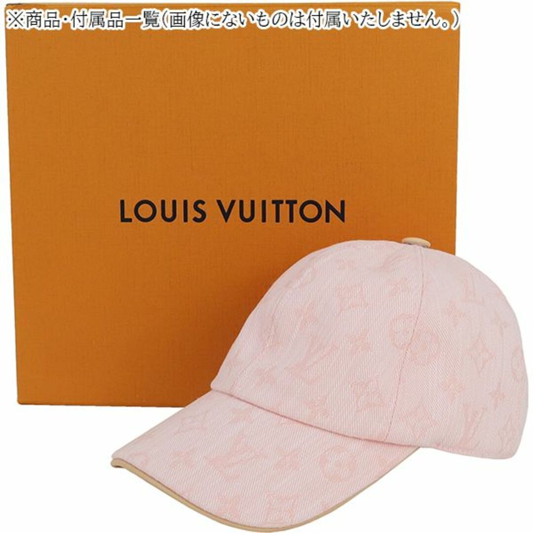 LOUIS VUITTON(ルイヴィトン)のルイヴィトン キャップ 帽子 レディース モノグラム デニム レザー ピンク 新品 10245 レディースの帽子(キャップ)の商品写真