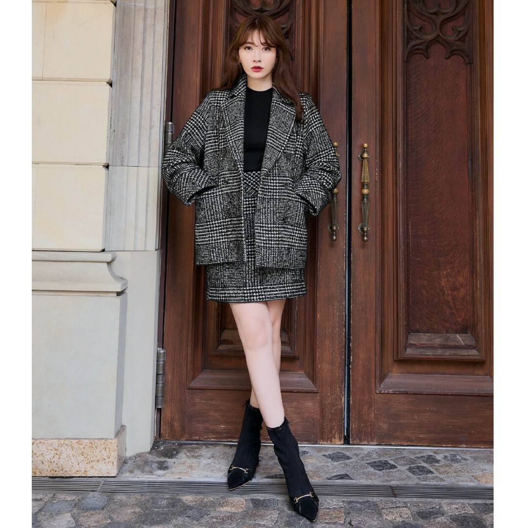 Her lip to - Her lip to/Hemingway Check Tweed Jacketの通販 by k