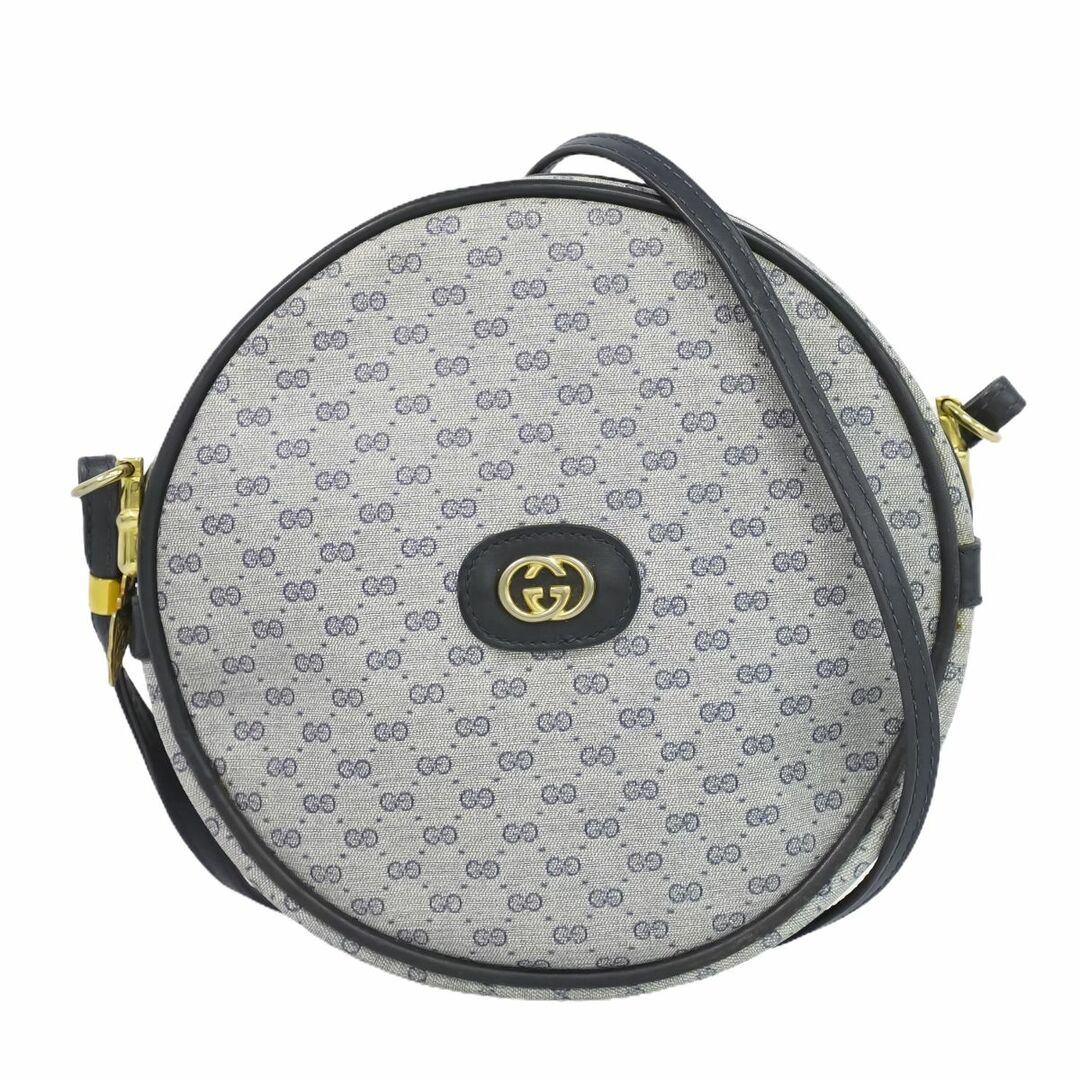 Gucci(グッチ)の本物 グッチ GUCCI マイクロGG ショルダーバッグ ポシェット グレー ネイビー バッグ 中古	 レディースのバッグ(ショルダーバッグ)の商品写真