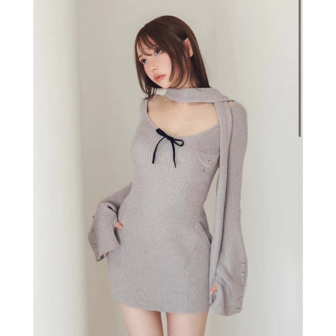 ANDMARYアンドマリーLeah muffler mini dress レディースのワンピース(ミニワンピース)の商品写真