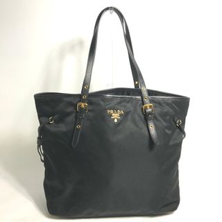 プラダ(PRADA)のプラダ PRADA サフィアーノ BR4997 ロゴ ショルダーバッグ 肩掛け トートバッグ ナイロン/レザー ブラック(トートバッグ)