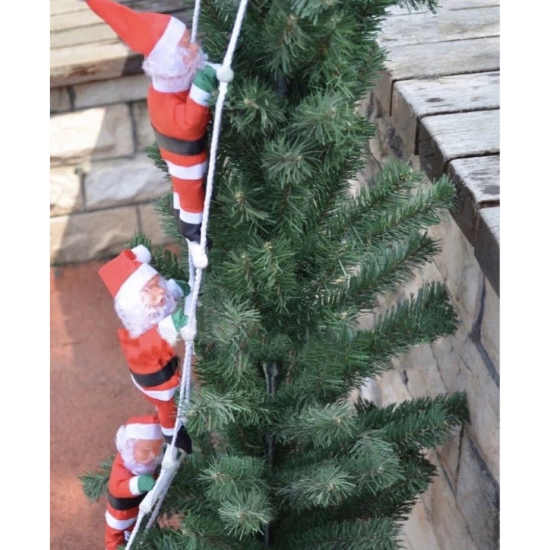 【限定SALE】 クリスマス シンプル ツリー はしご サンタクロース Xmas ハンドメイドのインテリア/家具(インテリア雑貨)の商品写真