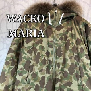 ワコマリア(WACKO MARIA)の【激レア】ワコマリア　ダウンジャケット　迷彩　カモフラ　フード　毛皮(ダウンジャケット)