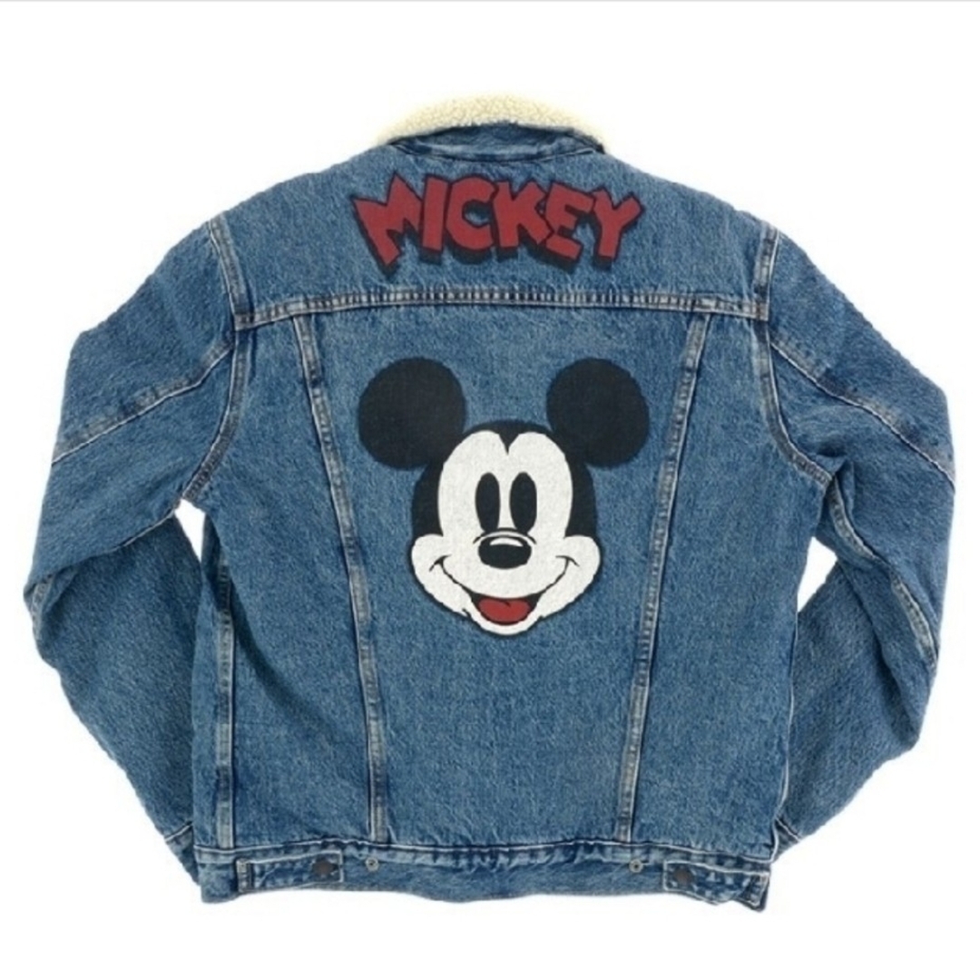 Disney(ディズニー)の【Levi's(R)】ｼｪﾙﾊﾟﾄﾗｯｶｰｼﾞｬｹｯﾄ(M)ﾐｯｷｰﾃﾞﾆﾑ メンズのジャケット/アウター(Gジャン/デニムジャケット)の商品写真