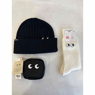 アニヤハインドマーチ(ANYA HINDMARCH)のユニクロ　アニヤハインドマーチ　コラボ3点セット(ニット帽/ビーニー)