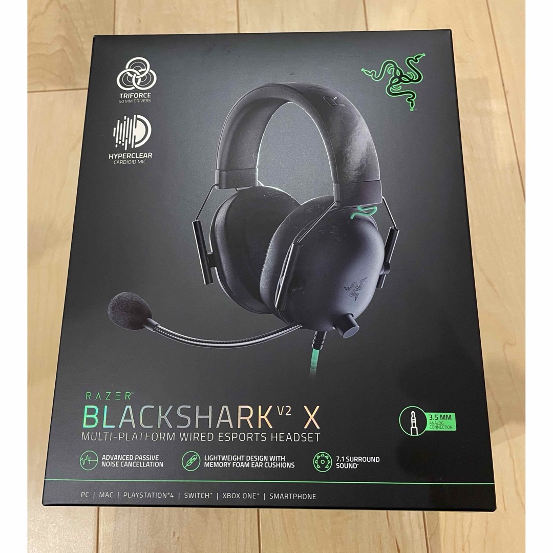 Razer(レイザー)のRazer BlackShark V2 X　ヘッドセット スマホ/家電/カメラのオーディオ機器(ヘッドフォン/イヤフォン)の商品写真