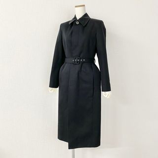 バレンシアガ(Balenciaga)の6L2《美品》イタリア製 BALENCIAGA バレンシアガ ステンカラーコート 36 ブラック アウター シングルトレンチ(ロングコート)