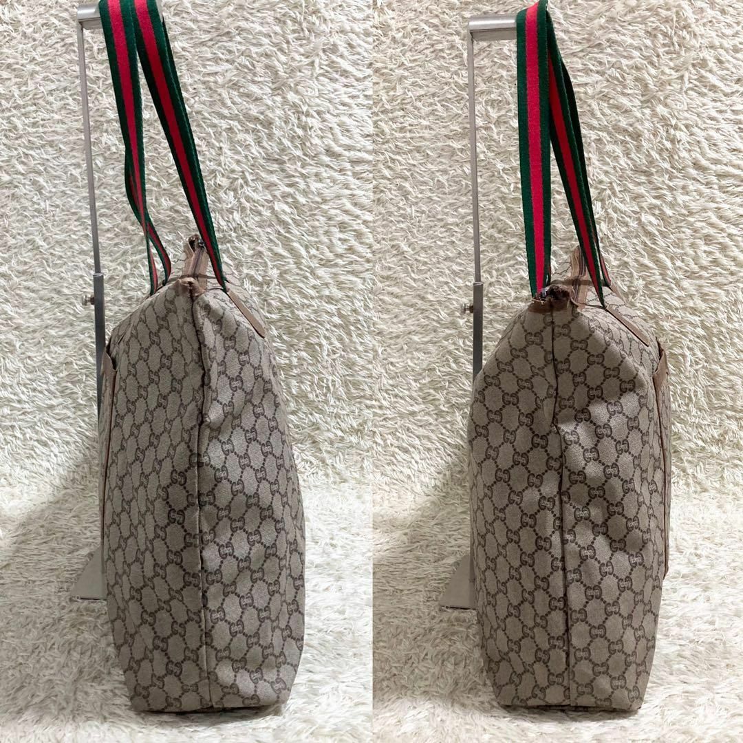 Gucci - グッチ トートバッグ プラス GG シェリーライン PVC 大容量