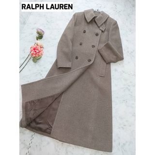 ラルフローレン(Ralph Lauren)の【極美品】RALPH LAUREN ラルフローレン ヘリンボーン アンゴラコート(ロングコート)