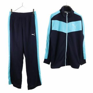 プーマ(PUMA)のプーマ ジャージ 上下 セットアップ L ネイビー_ブルー PUMA メンズ 【中古】  【231202】(ジャージ)