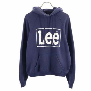 リー(Lee)のリー 90s USA製 オールド 長袖 プルオーバー パーカー L ネイビー Lee レディース 古着 【231202】(パーカー)