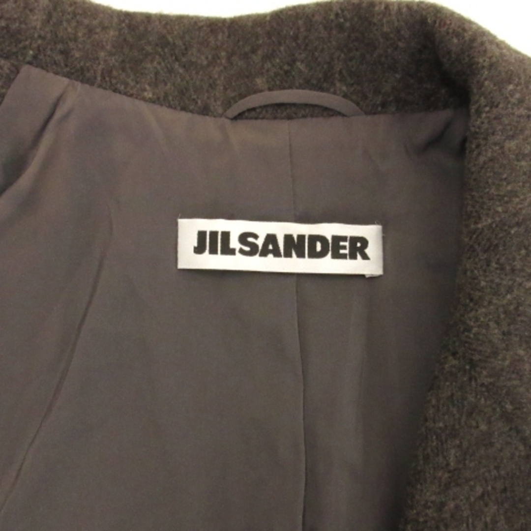 Jil Sander(ジルサンダー)のジルサンダー ジャケット ボタンレス ウール カシミヤミックス ブラウン 38 レディースのジャケット/アウター(その他)の商品写真