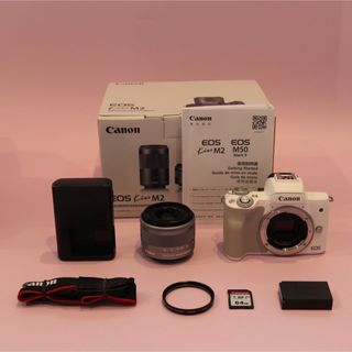 また商品写真の通り✨おすすめNo,1✨Canon EOS Kiss M2 レンズキット ホワイト