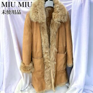 MIUMIU  ミュウミュウ フォックスファー コート チェック