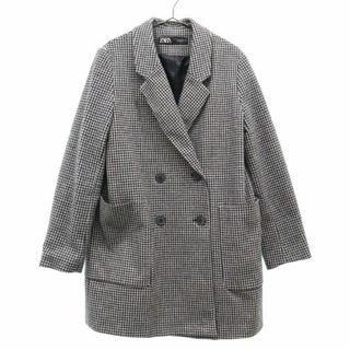 ザラ(ZARA)のザラ 千鳥格子 ダブルブレスト テーラードジャケット S ZARA レディース 古着 【231202】(テーラードジャケット)