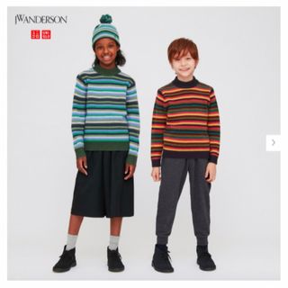 ユニクロ(UNIQLO)の試着のみ【UNIQLO x JW Anderson】ボーダーニット　100相当(ニット)