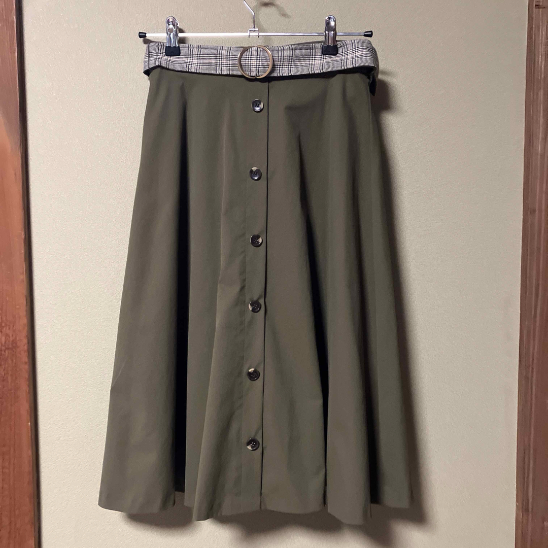 PROPORTION BODY DRESSING(プロポーションボディドレッシング)のプロポーションボディドレッシング　レディース　ロングスカート　カーキ色　M レディースのスカート(ロングスカート)の商品写真