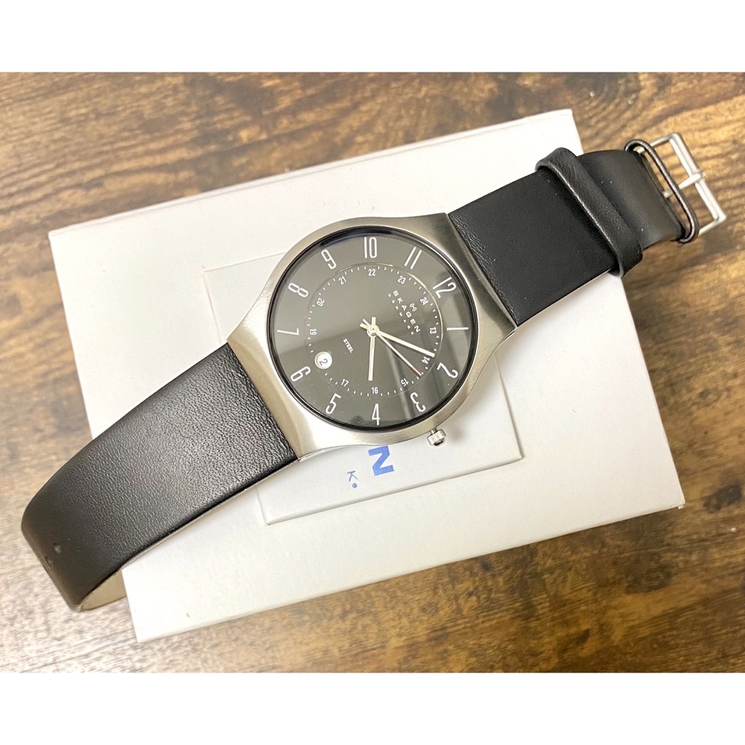 SKAGEN(スカーゲン)の【未使用】SKAGEN Grenen ブラック スタイリッシュウォッチ メンズの時計(腕時計(アナログ))の商品写真