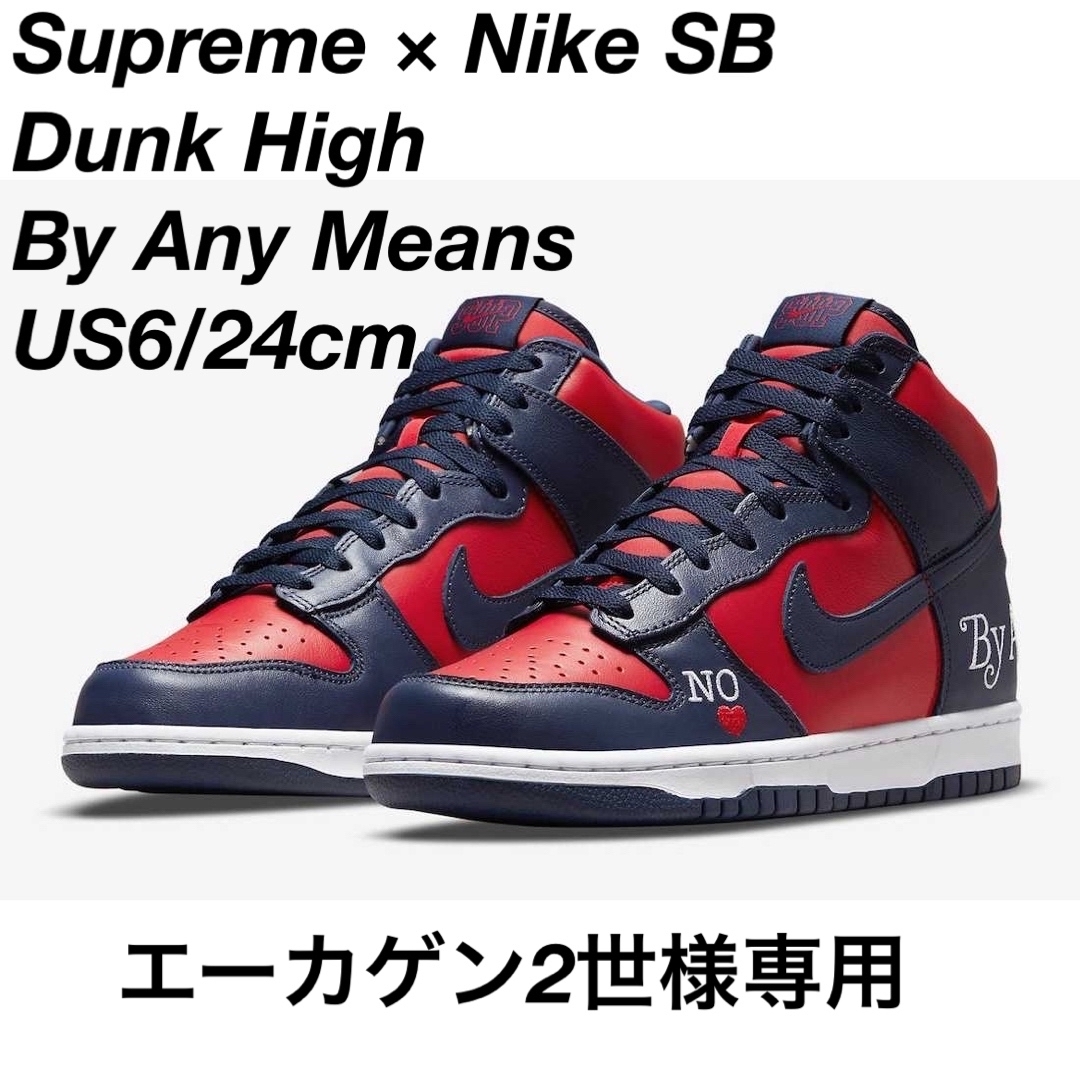 Supreme × Nike SB Dunk High By Any Meansスニーカー