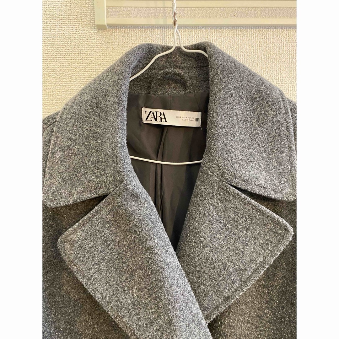 ZARA(ザラ)のZARA  ザラ　オーバーサイズコート　グレー レディースのジャケット/アウター(ロングコート)の商品写真