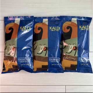 カルディ(KALDI)の新品＊未開封 KALDI 【焙煎珈琲】イタリアンロースト 200g 3袋 粉(コーヒー)