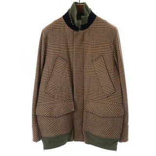 サカイ(sacai)のsacai サカイ 18AW MA-1ドッキンググレンチェックジャケット ブラウン 2 18-01806M(その他)